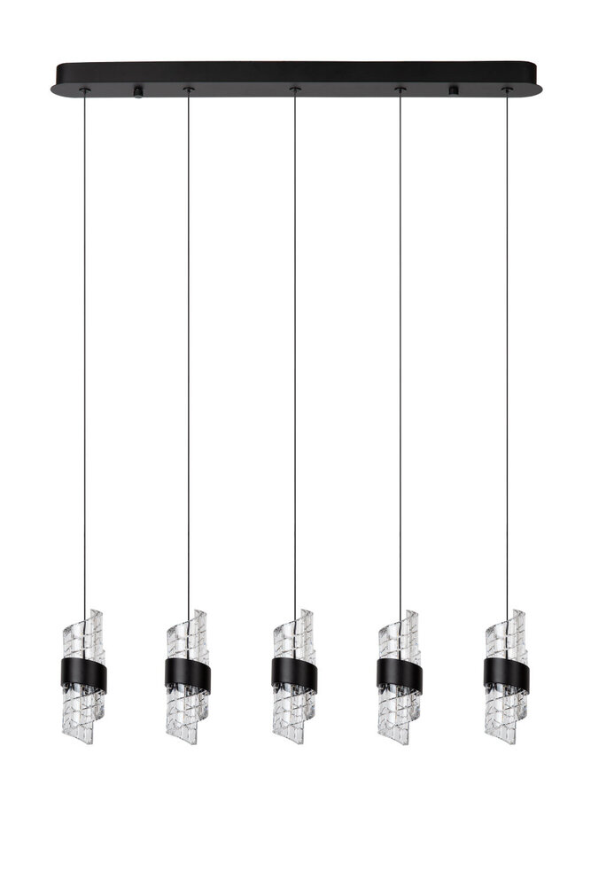 Lucide KLIGANDE - Hanglamp - LED Dimb. - 5x7,8W 2700K - Zwart Lucide KLIGANDE - Hanglamp - LED Dimb. - 5x7,8W 2700K - Zwart