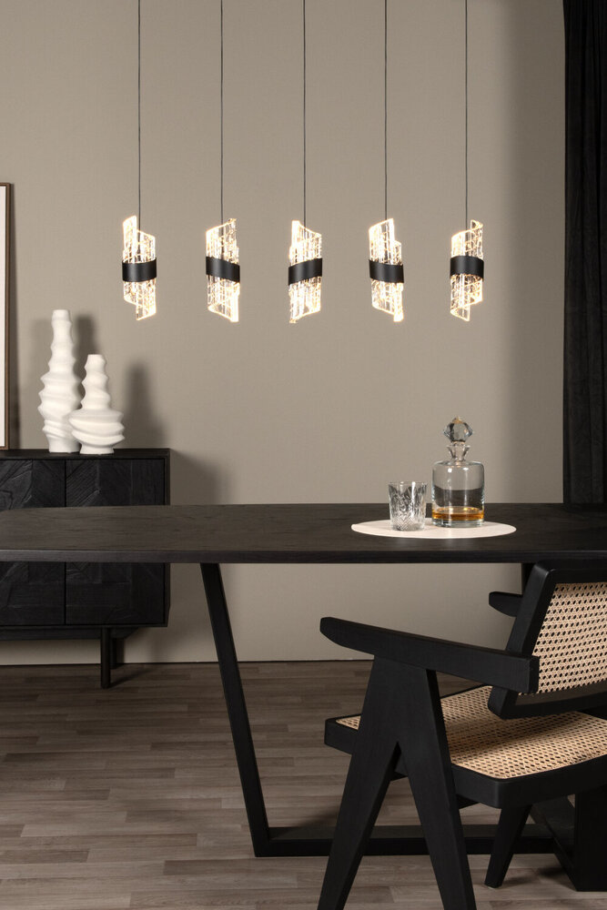 Lucide KLIGANDE - Hanglamp - LED Dimb. - 5x7,8W 2700K - Zwart Lucide KLIGANDE - Hanglamp - LED Dimb. - 5x7,8W 2700K - Zwart