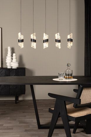 Lucide KLIGANDE - Hanglamp - LED Dimb. - 5x7,8W 2700K - Zwart Lucide KLIGANDE - Hanglamp - LED Dimb. - 5x7,8W 2700K - Zwart