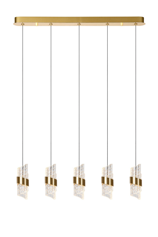 Lucide KLIGANDE - Hanglamp - LED Dimb. - 5x7,8W 2700K - Mat Goud / Messing Lucide KLIGANDE - Hanglamp - LED Dimb. - 5x7,8W 2700K - Mat Goud / Messing