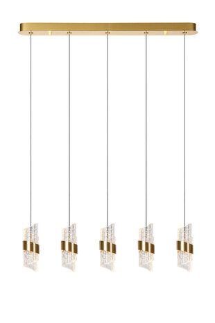 Lucide KLIGANDE - Hanglamp - LED Dimb. - 5x7,8W 2700K - Mat Goud / Messing Lucide KLIGANDE - Hanglamp - LED Dimb. - 5x7,8W 2700K - Mat Goud / Messing
