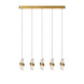 Lucide KLIGANDE - Hanglamp - LED Dimb. - 5x7,8W 2700K - Mat Goud / Messing Lucide KLIGANDE - Hanglamp - LED Dimb. - 5x7,8W 2700K - Mat Goud / Messing