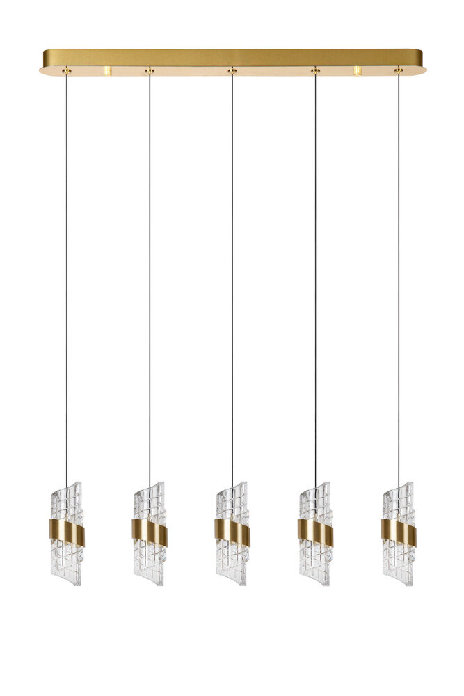 Lucide KLIGANDE - Hanglamp - LED Dimb. - 5x7,8W 2700K - Mat Goud / Messing Lucide KLIGANDE - Hanglamp - LED Dimb. - 5x7,8W 2700K - Mat Goud / Messing