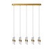 Lucide KLIGANDE - Hanglamp - LED Dimb. - 5x7,8W 2700K - Mat Goud / Messing Lucide KLIGANDE - Hanglamp - LED Dimb. - 5x7,8W 2700K - Mat Goud / Messing