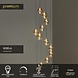 Lucide GISELA - Hanglamp - Ø 61 cm - LED Dimb. - 12x3,5W 2700K - Geschikt voor vide en hoge plafonds - Amber - Premium Lucide GISELA - Hanglamp - Ø 61 cm - LED Dimb. - 12x3,5W 2700K - Geschikt voor vide en hoge plafonds - Amber - Premium