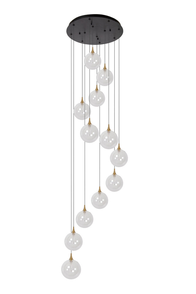 Lucide GISELA - Hanglamp - Ø 61 cm - LED Dimb. - 12x3,5W 2700K - Geschikt voor vide en hoge plafonds - Transparant - Premium Lucide GISELA - Hanglamp - Ø 61 cm - LED Dimb. - 12x3,5W 2700K - Geschikt voor vide en hoge plafonds - Transparant - Premium