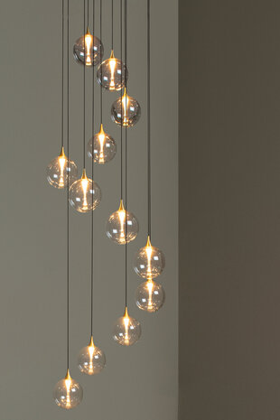 Lucide GISELA - Hanglamp - Ø 61 cm - LED Dimb. - 12x3,5W 2700K - Geschikt voor vide en hoge plafonds - Transparant - Premium Lucide GISELA - Hanglamp - Ø 61 cm - LED Dimb. - 12x3,5W 2700K - Geschikt voor vide en hoge plafonds - Transparant - Premium