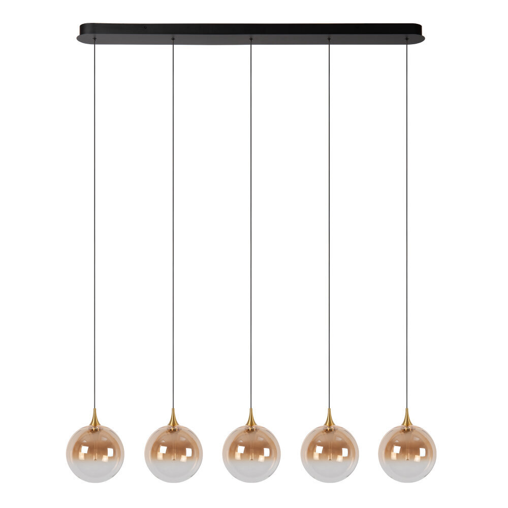 Lucide GISELA - Hanglamp - LED Dimb. - 5x4W 2700K - Met vervangbare LED-module - Amber - Premium Lucide GISELA - Hanglamp - LED Dimb. - 5x4W 2700K - Met vervangbare LED-module - Amber - Premium