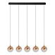 Lucide GISELA - Hanglamp - LED Dimb. - 5x4W 2700K - Met vervangbare LED-module - Amber - Premium Lucide GISELA - Hanglamp - LED Dimb. - 5x4W 2700K - Met vervangbare LED-module - Amber - Premium