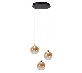 Lucide GISELA - Hanglamp - Ø 36 cm - LED Dimb. - 3x4,3W 2700K - Amber - Premium
