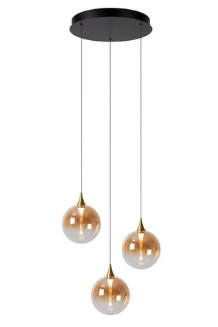 Lucide GISELA - Hanglamp - Ø 36 cm - LED Dimb. - 3x4,3W 2700K - Amber - Premium Lucide GISELA - Hanglamp - Ø 36 cm - LED Dimb. - 3x4,3W 2700K - Amber - Premium