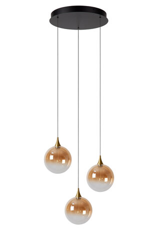 Lucide GISELA - Hanglamp - Ø 36 cm - LED Dimb. - 3x4,3W 2700K - Amber - Premium Lucide GISELA - Hanglamp - Ø 36 cm - LED Dimb. - 3x4,3W 2700K - Amber - Premium