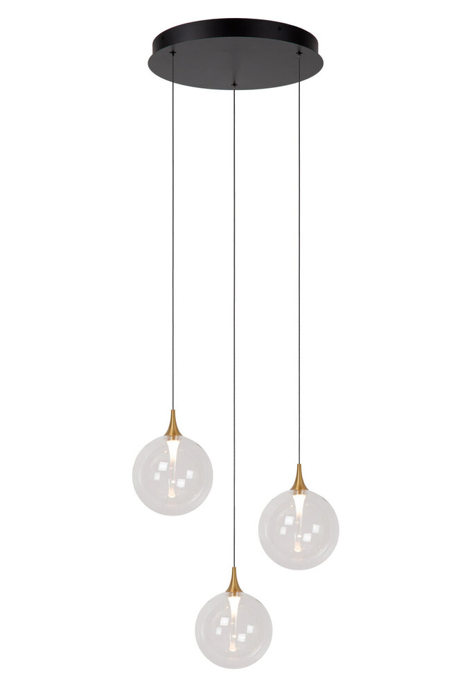 Lucide GISELA - Hanglamp - Ø 36 cm - LED Dimb. - 3x4,3W 2700K - Transparant - Premium Lucide GISELA - Hanglamp - Ø 36 cm - LED Dimb. - 3x4,3W 2700K - Transparant - Premium