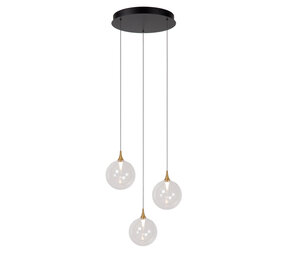 Lucide GISELA - Hanglamp - Ø 36 cm - LED Dimb. - 3x4,3W 2700K - Transparant - Premium Lucide GISELA - Hanglamp - Ø 36 cm - LED Dimb. - 3x4,3W 2700K - Transparant - Premium