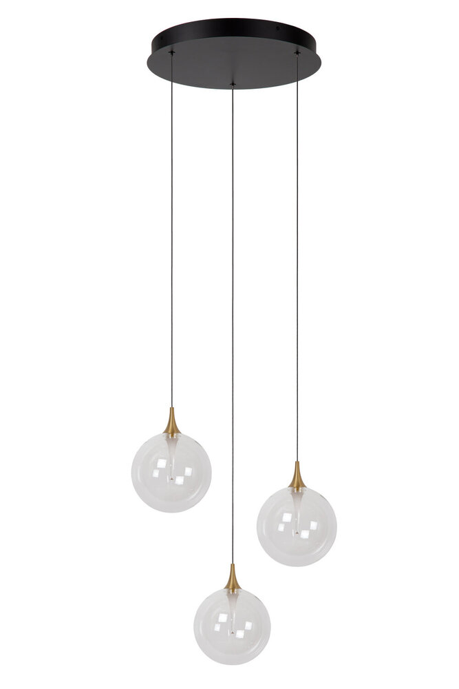 Lucide GISELA - Hanglamp - Ø 36 cm - LED Dimb. - 3x4,3W 2700K - Transparant - Premium Lucide GISELA - Hanglamp - Ø 36 cm - LED Dimb. - 3x4,3W 2700K - Transparant - Premium