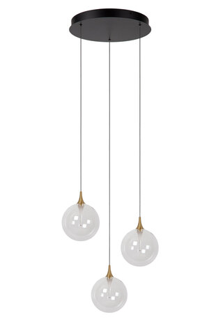 Lucide GISELA - Hanglamp - Ø 36 cm - LED Dimb. - 3x4,3W 2700K - Transparant - Premium Lucide GISELA - Hanglamp - Ø 36 cm - LED Dimb. - 3x4,3W 2700K - Transparant - Premium