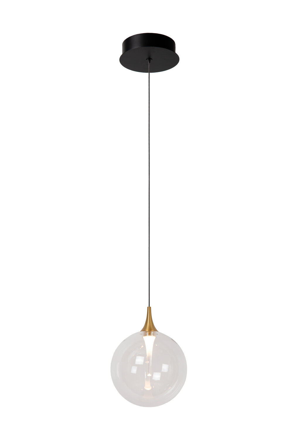 Lucide GISELA - Hanglamp - Ø 16 cm - LED Dimb. - 1x5W 2700K - Transparant - Premium