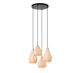 Lucide CINZIA - Hanglamp - Ø 55,5 cm - 4xE27 - Wit Lucide CINZIA - Hanglamp - Ø 55,5 cm - 4xE27 - Wit