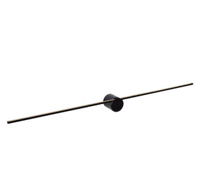 Lucide MIZAR - Wandlamp Badkamer - LED - 1x11W 2700K - IP44 - Zwart