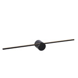 Lucide MIZAR - Wandlamp Badkamer - LED - 1x6W 2700K - IP44 - Zwart