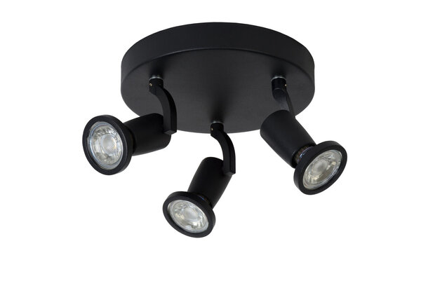 Lucide JASTER-LED - Plafondspot - Ø 20 cm - LED - GU10 (MR16) - 3x5W 2700K - Zwart Lucide JASTER-LED - Plafondspot - Ø 20 cm - LED - GU10 (MR16) - 3x5W 2700K - Zwart