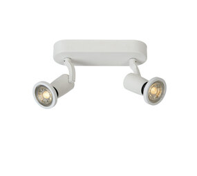 Lucide JASTER-LED - Plafondspot - LED - GU10 (MR16) - 2x5W 2700K - Wit Lucide JASTER-LED - Plafondspot - LED - GU10 (MR16) - 2x5W 2700K - Wit