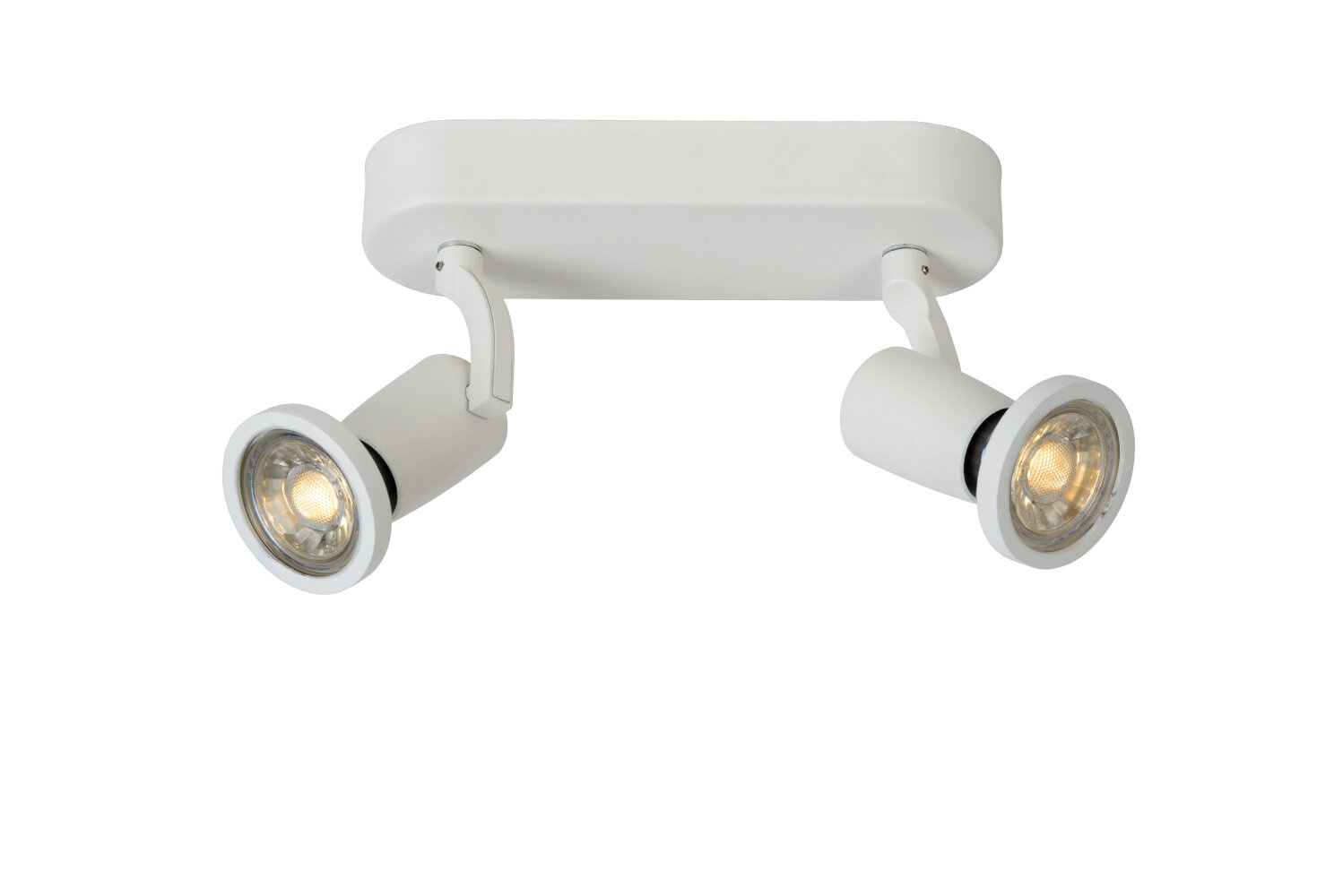 Lucide JASTER-LED - Plafondspot - LED - GU10 (MR16) - 2x5W 2700K - Wit