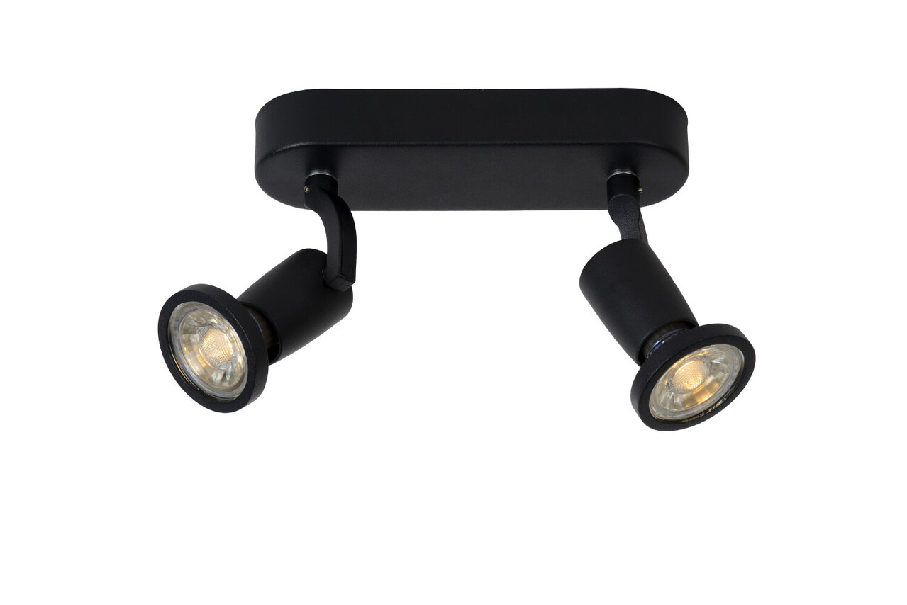 JASTER-LED - Plafondspot - LED - GU10 (MR16) - 2x5W 2700K - Zwart JASTER-LED - Plafondspot - LED - GU10 (MR16) - 2x5W 2700K - Zwart