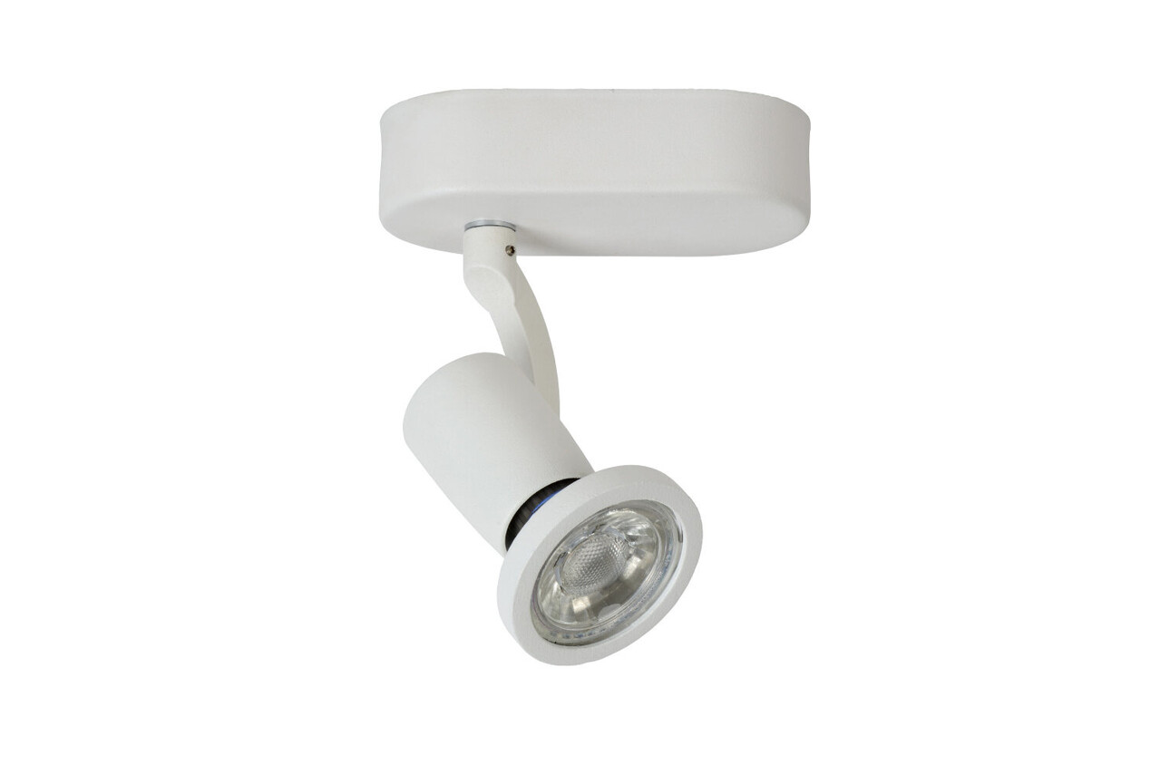 Lucide JASTER-LED - Plafondspot - LED - GU10 (MR16) - 1x5W 2700K - Wit Lucide JASTER-LED - Plafondspot - LED - GU10 (MR16) - 1x5W 2700K - Wit