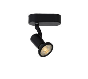 Lucide JASTER-LED - Plafondspot - LED - GU10 (MR16) - 1x5W 2700K - Zwart Lucide JASTER-LED - Plafondspot - LED - GU10 (MR16) - 1x5W 2700K - Zwart
