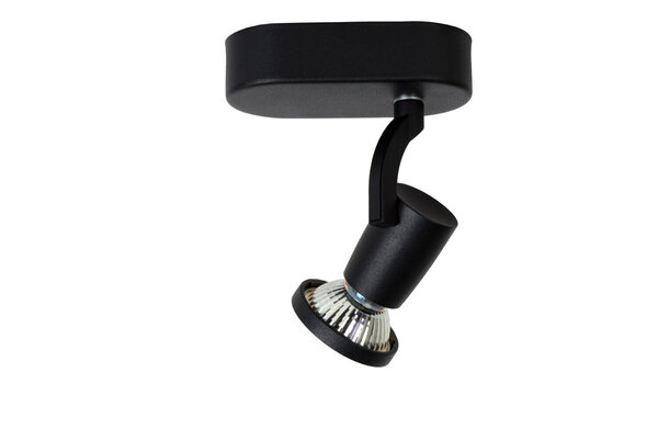 Lucide JASTER-LED - Plafondspot - LED - GU10 (MR16) - 1x5W 2700K - Zwart Lucide JASTER-LED - Plafondspot - LED - GU10 (MR16) - 1x5W 2700K - Zwart