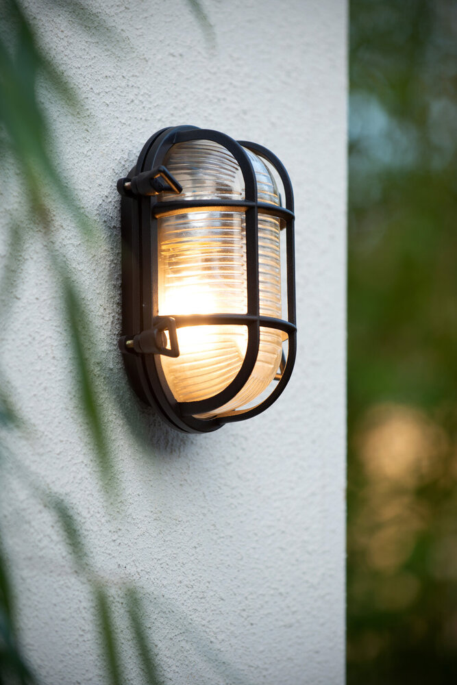 Lucide DUDLEY - Wandlamp Binnen/Buiten - 1xE27 - IP65 - Zwart Lucide DUDLEY - Wandlamp Binnen/Buiten - 1xE27 - IP65 - Zwart