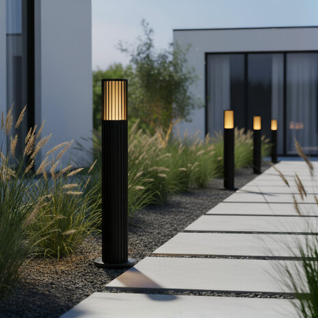 Lucide TIMBALA - Sokkellamp - 1xGU10 (MR16) - IP44 - Zwart - Essential Lucide TIMBALA - Sokkellamp - 1xGU10 (MR16) - IP44 - Zwart - Essential