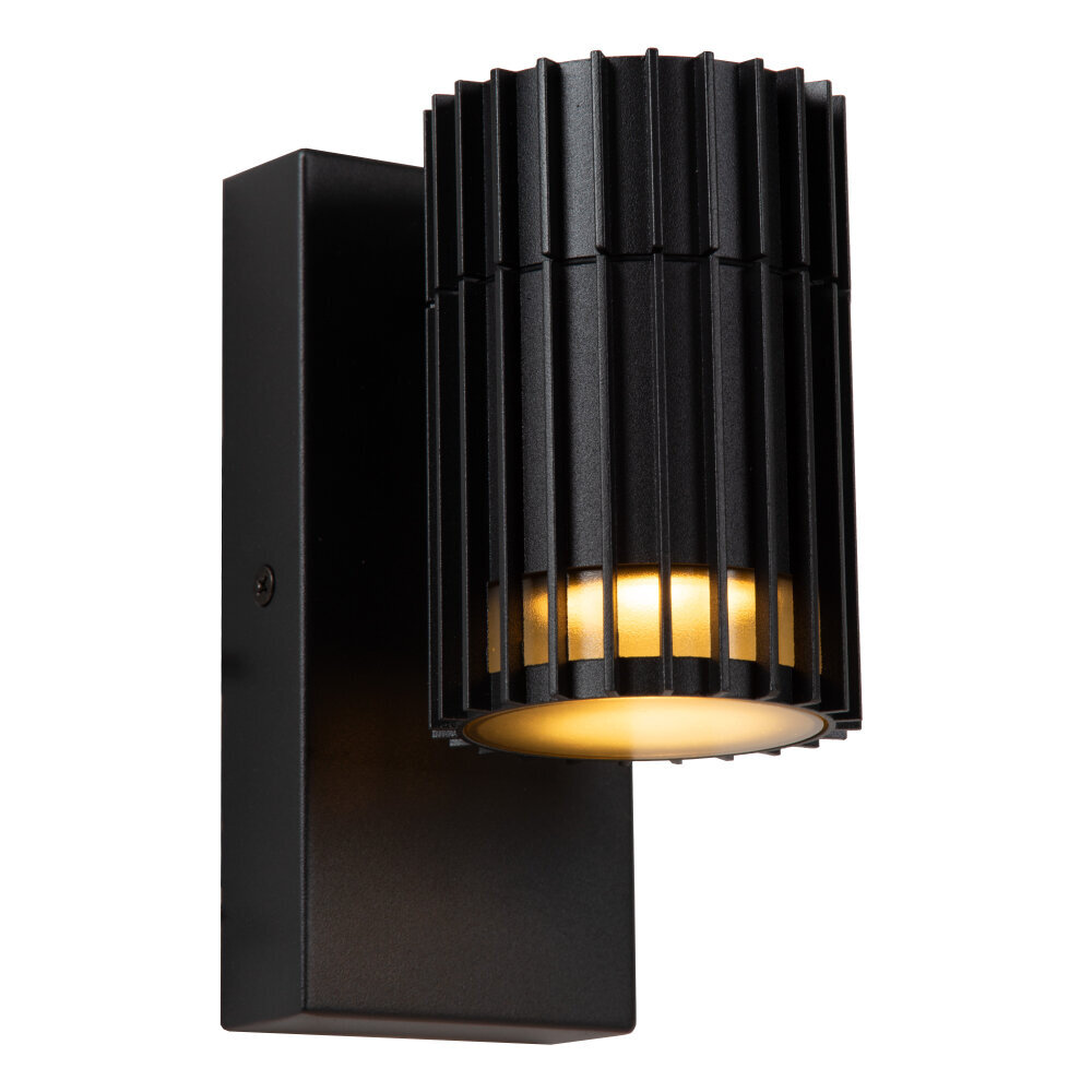 Lucide TIMBALA - Wandspot / Wandlamp Binnen/Buiten - 1xGU10 (MR16) - IP44 - Zwart - Essential