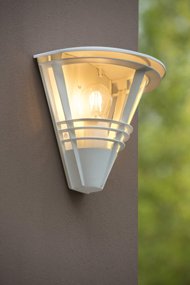 Lucide LIVIA - Wandlamp Binnen/Buiten - 1xE27 - IP44 - Wit Lucide LIVIA - Wandlamp Binnen/Buiten - 1xE27 - IP44 - Wit