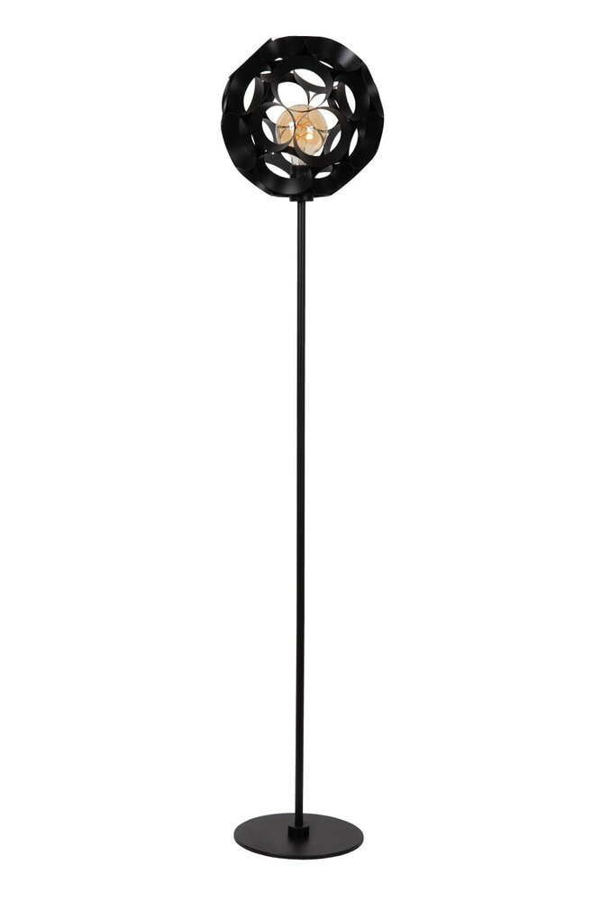 Lucide HANNELORE - Vloerlamp - Ø 30 cm - 1xE27 - Zwart Lucide HANNELORE - Vloerlamp - Ø 30 cm - 1xE27 - Zwart