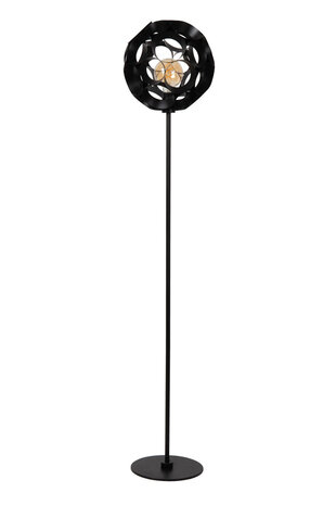 Lucide HANNELORE - Vloerlamp - Ø 30 cm - 1xE27 - Zwart Lucide HANNELORE - Vloerlamp - Ø 30 cm - 1xE27 - Zwart