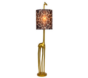 Lucide EXTRAVAGANZA MISS TALL - Vloerlamp - Ø 31,5 cm - 1xE27 - Mat Goud / Messing