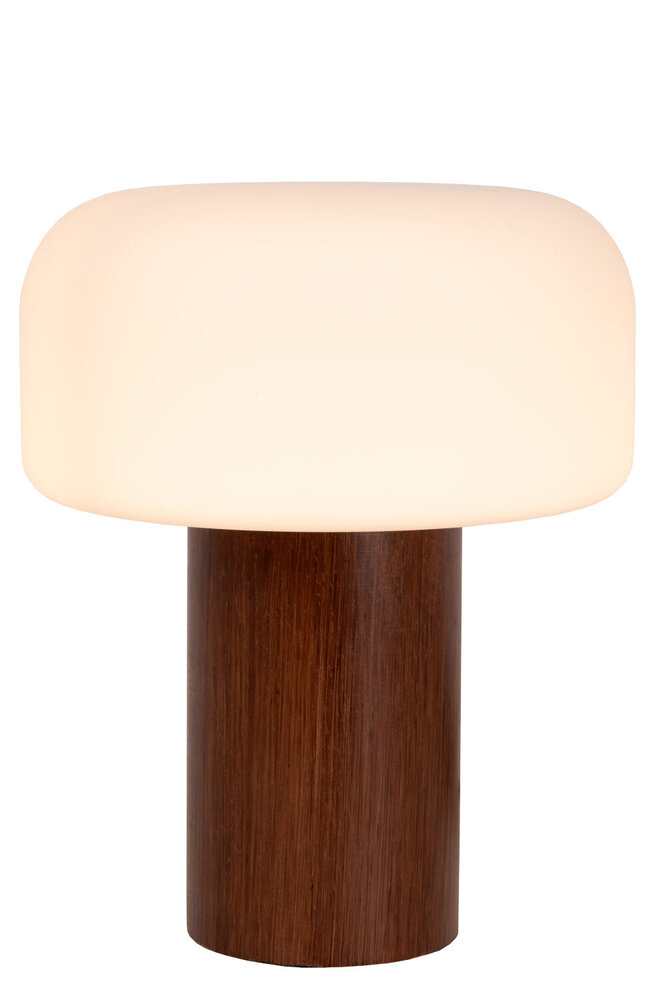 Lucide KENAN - Tafellamp - Ø 22 cm - 1xE14 - Donkere Houtlook Lucide KENAN - Tafellamp - Ø 22 cm - 1xE14 - Donkere Houtlook
