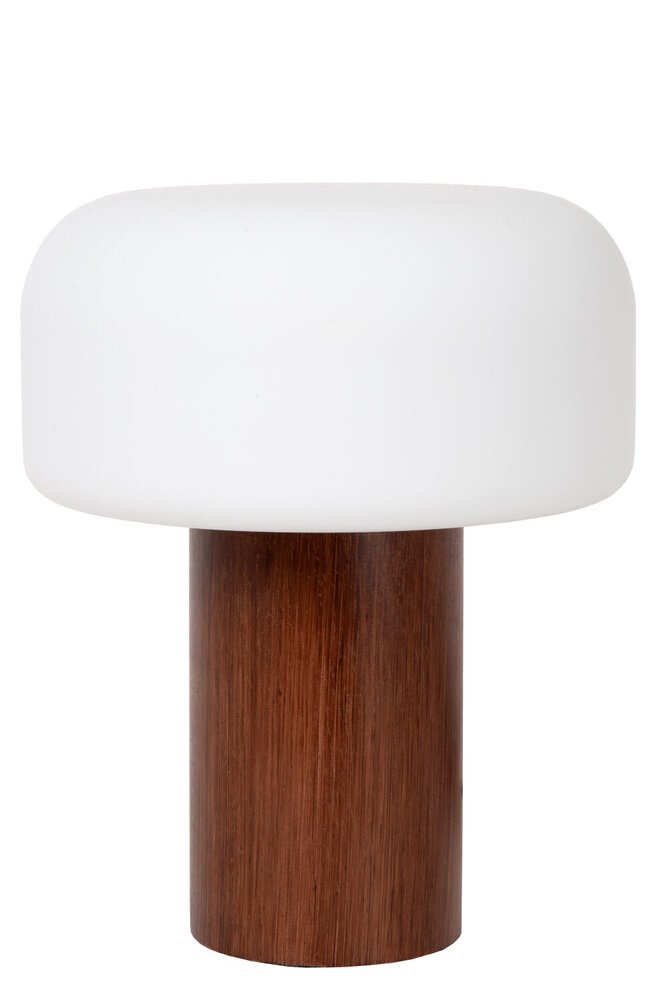 Lucide KENAN - Tafellamp - Ø 22 cm - 1xE14 - Donkere Houtlook Lucide KENAN - Tafellamp - Ø 22 cm - 1xE14 - Donkere Houtlook