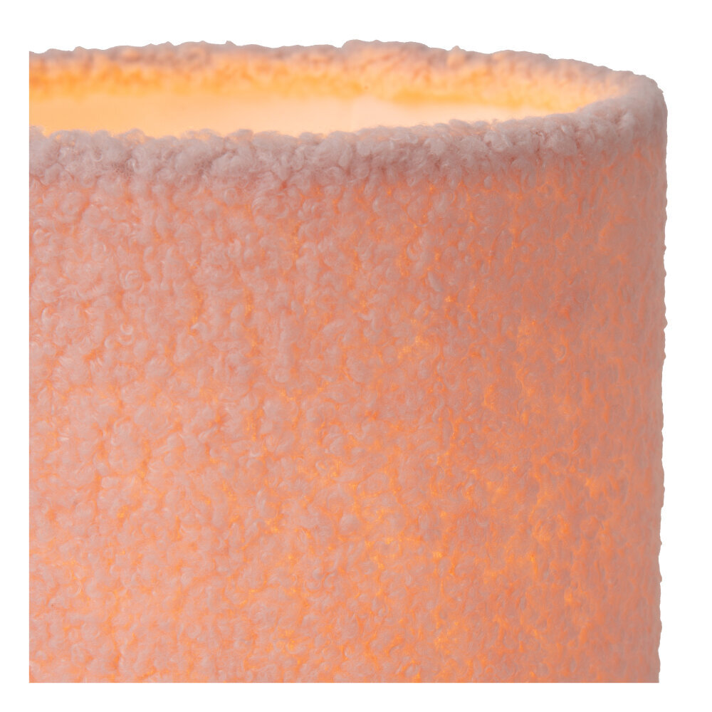 Lucide WOOLLY - Tafellamp - Ø 16 cm - 1xE14 - Roze