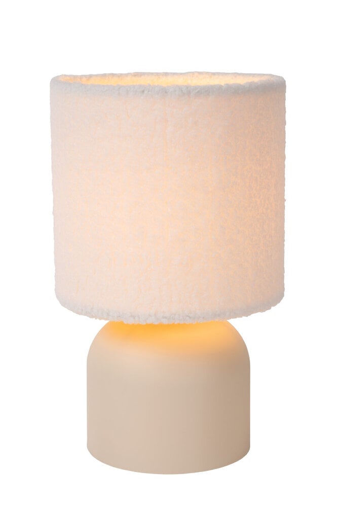 Lucide WOOLLY - Tafellamp - Ø 16 cm - 1xE14 - Beige Lucide WOOLLY - Tafellamp - Ø 16 cm - 1xE14 - Beige