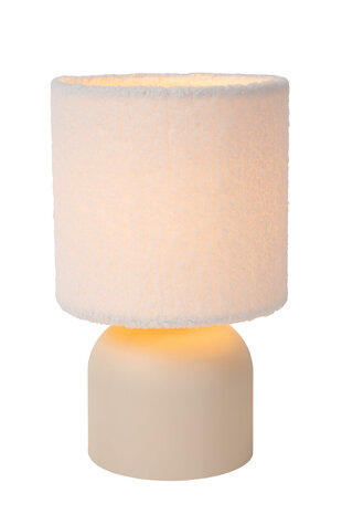 Lucide WOOLLY - Tafellamp - Ø 16 cm - 1xE14 - Beige Lucide WOOLLY - Tafellamp - Ø 16 cm - 1xE14 - Beige