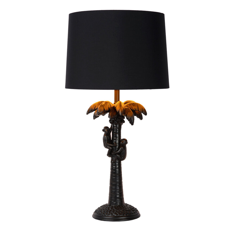 Lucide EXTRAVAGANZA COCONUT - Tafellamp - Ø 30,5 cm - 1xE27 - Zwart
