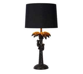Lucide EXTRAVAGANZA COCONUT - Tafellamp - Ø 30,5 cm - 1xE27 - Zwart