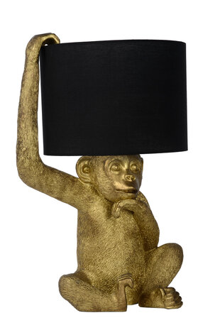 Lucide EXTRAVAGANZA CHIMP - Tafellamp - Ø 30 cm - 1xE14 - Zwart