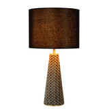Lucide EXTRAVAGANZA VELVET - Tafellamp - Ø 25 cm - 1xE27 - Zwart