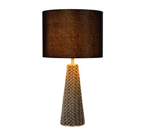Lucide EXTRAVAGANZA VELVET - Tafellamp - Ø 25 cm - 1xE27 - Zwart