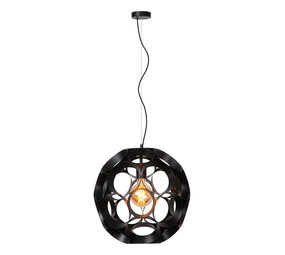 Lucide HANNELORE - Hanglamp - Ø 40 cm - 1xE27 - Zwart Lucide HANNELORE - Hanglamp - Ø 40 cm - 1xE27 - Zwart