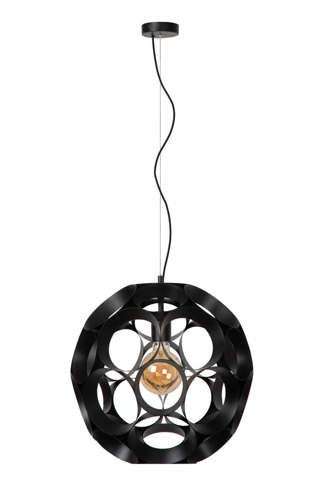 Lucide HANNELORE - Hanglamp - Ø 40 cm - 1xE27 - Zwart Lucide HANNELORE - Hanglamp - Ø 40 cm - 1xE27 - Zwart